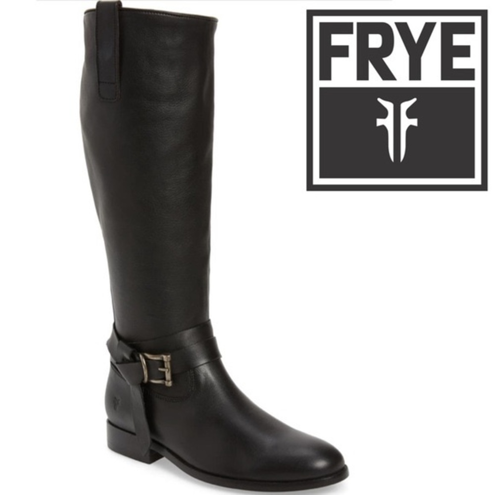 NIB Frye Melissa Knot Tall Riding Boot Black Sz 5.5